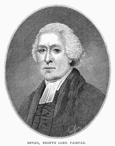 Eighth Lord Fairfax. American landholder and friend of George Washington. Line engraving, 19th century