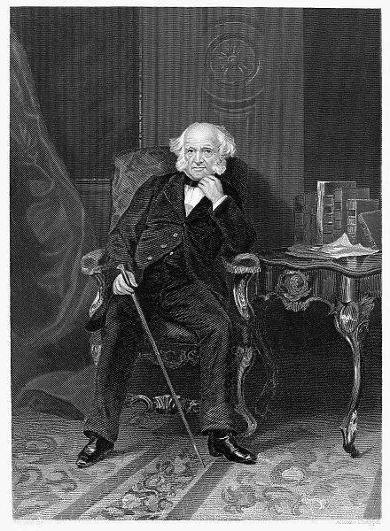 Eighth President of the United States. Steel engraving, 1862