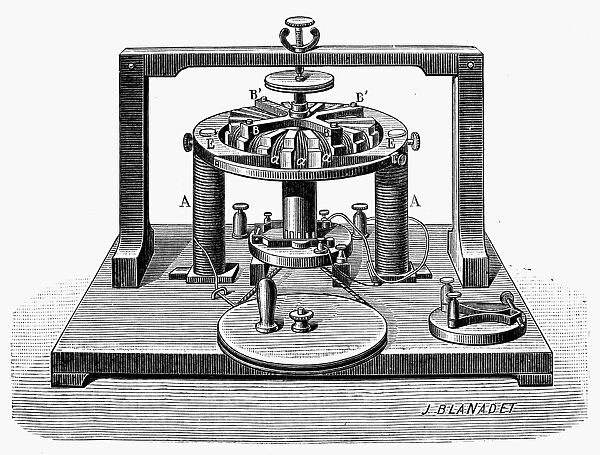 Electric motor built by Italian physicist Antonio Pacinotti (1841-1912)