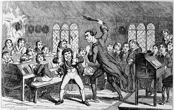 ELEMENTARY SCHOOL, 1839. A school beating in England