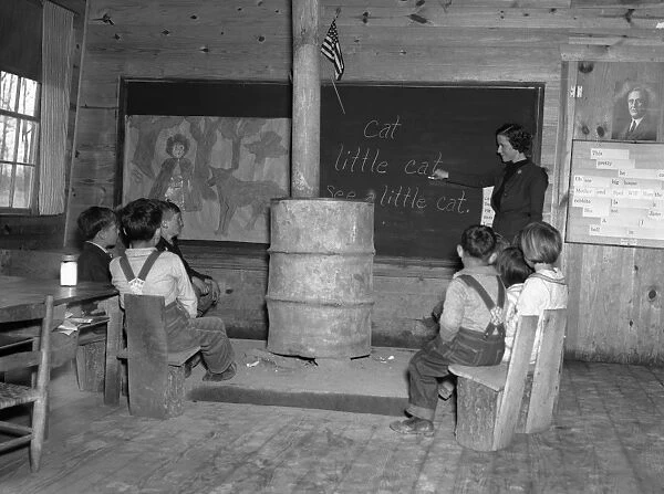 ELEMENTARY SCHOOL, 1937. An elementary classroom for migrant children at Skyline Farms, Alabama
