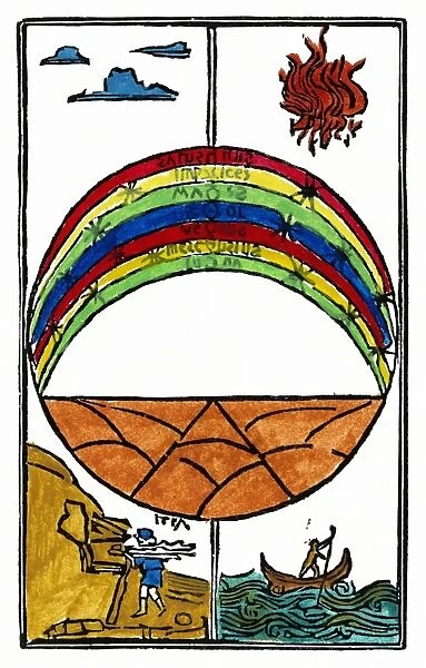 FOUR ELEMENTS, 1496. The four elements of Empedocles (earth, air, fire and water)