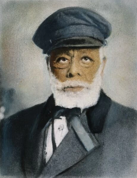ELIJAH McCOY (1844-1929). Canadian inventor and engineer. Oil over a photograph