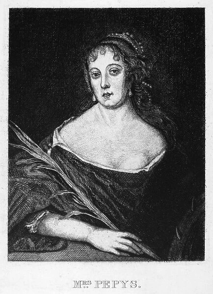 ELIZABETH ST. MICHEL PEPYS (1640-1669). Wife of the English diarist, Samuel Pepys