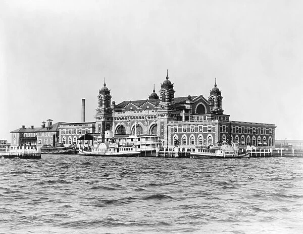 ELLIS ISLAND, 1905. The immigration station at Ellis Island in Upper New York Bay, 1905