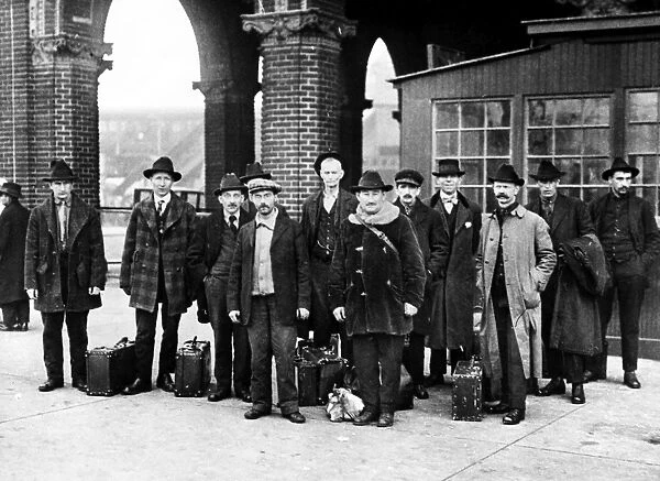 ELLIS ISLAND, 1919. Members of the Industrial Workers of the World, awaiting deportation