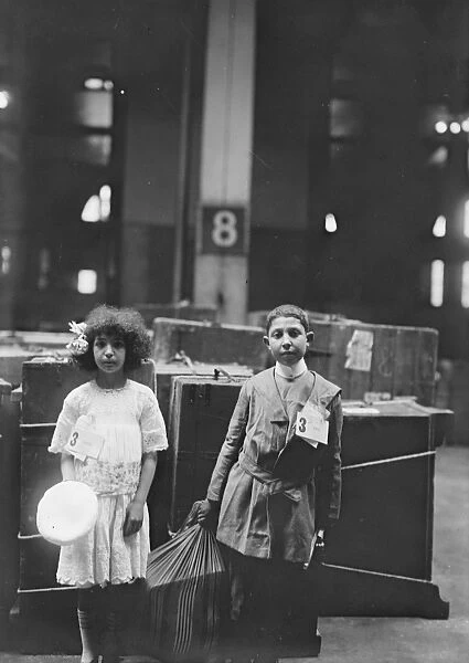 ELLIS ISLAND, c1910. Immigrant children at Ellis Island. Photograph, c1910