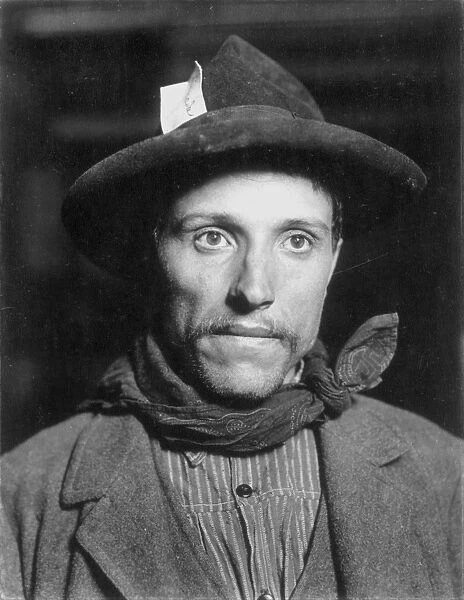 ELLIS ISLAND: IMMIGRANT. Swedish immigrant at Ellis Island, New York, c1905
