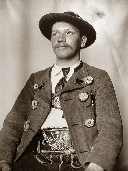 ELLIS ISLAND: MAN, c1905. Portrait of Wilhelm Schleich, a Bavarian miner at Ellis Island