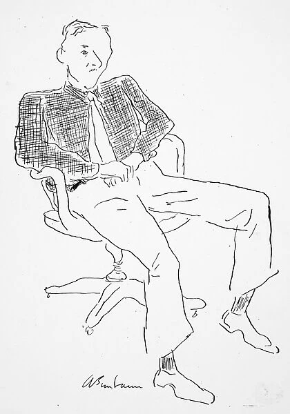 ELWYN BROOKS WHITE (1899-1985). American writer. Drawing by A. Birnbaum