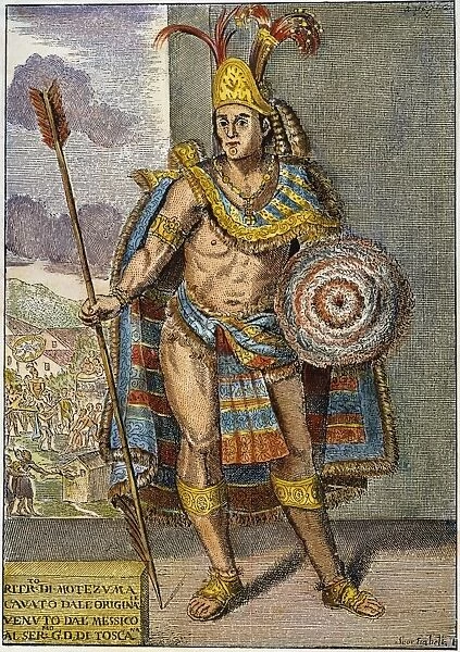 Emperor: colored Spanish engraving, 1684
