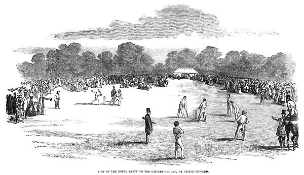ENGLAND: CRICKET, 1850. Visit of the royal party to the cricket ground at Castle