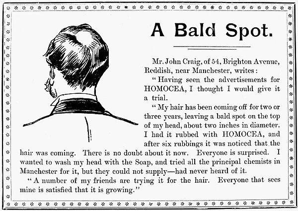 English advertisement, 1895