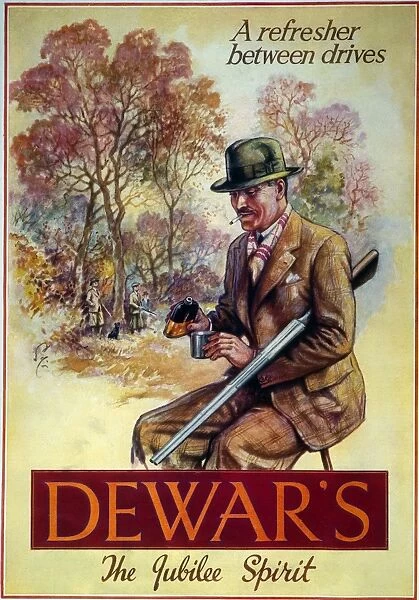 English advertisement for Dewars whisky, 1935