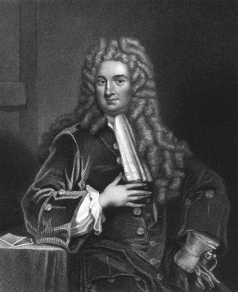 English physician. Steel engraving, 19th century, after a painting by Sir Godfrey Kneller