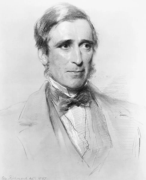 English surgeon and pathologist. Chalk drawing, 1867, by George Richmond