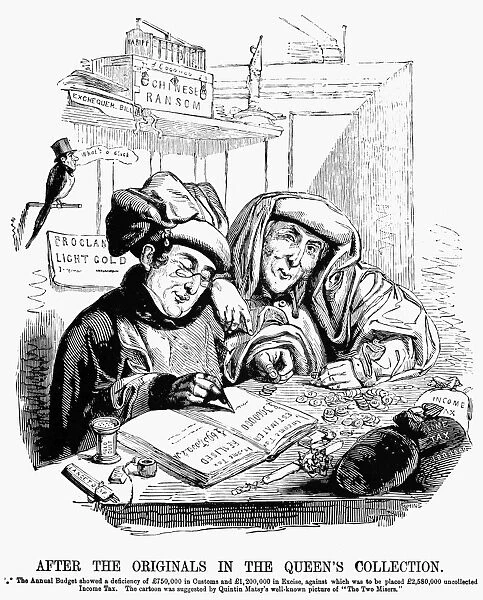 ENGLISH TAX CARTOON, 1843. After the originals in the Queens collection