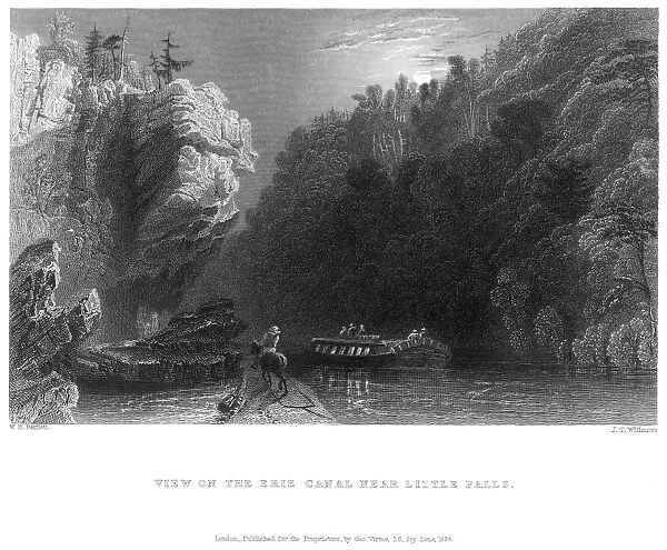 ERIE CANAL VIEW, 1838. Near Little Falls, New York. Steel engraving, 1838, after a drawing by William Henry Bartlett (1809-1854)