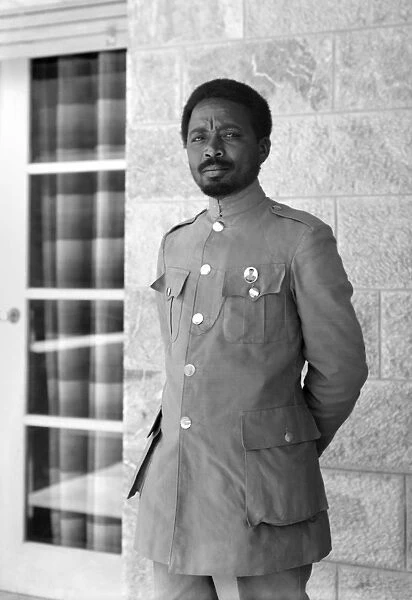 ETHIOPIAN MAN, c1923. An Ethiopian man in a military uniform, a member of the regent