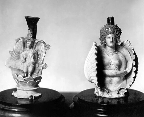ETRUSCAN VASES. Two Etruscan vases, 8th - 5th century B. C. Photograph by Sergei Prokudin-Gorskii