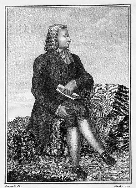 EUSTACHIO ZANOTTI (1709-1782). Italian astronomer and engineer. Steel engraving
