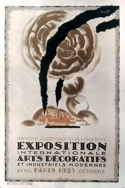 EXPOSITION POSTER, 1925. Poster by Charles Loupot for 1925 International Modern