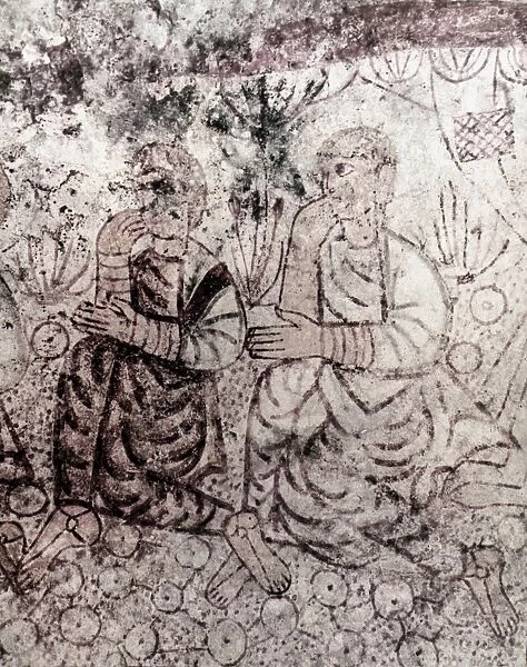EZEKIELs VISION. Figures in Ezekiels Vision. Spanish pre-Romanesque mural painting