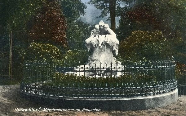 FAIRY TALE FOUNTAIN, c1920. Sculpture by Max Blondat (1872-1925) located in Hofgarten Park
