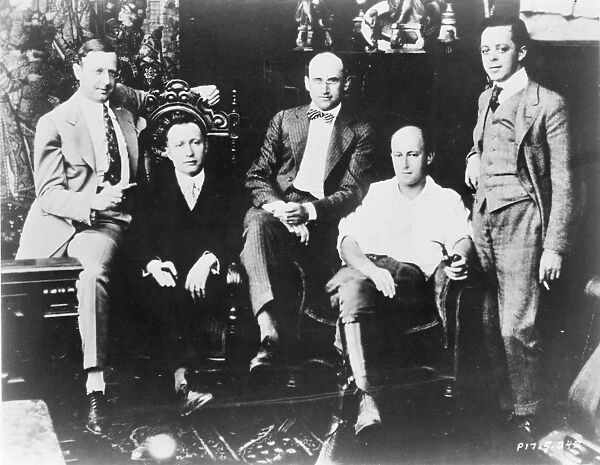 FAMOUS PLAYERS, c1916. Members of the Famous Players Film Company, founded by Adolph Zukor