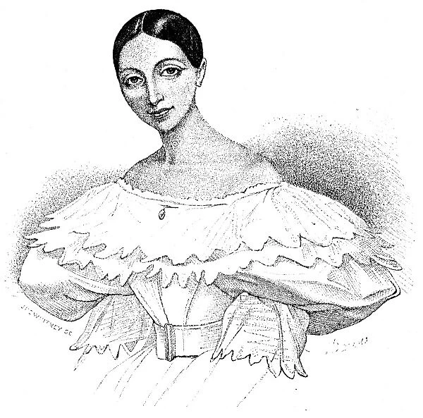 FANNY ELSSLER (1810-1884). Austrian dancer. Contemporary engraving