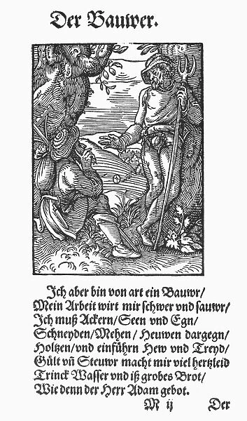 FARMER, 1568. Woodcut, 1568, by Jost Amman