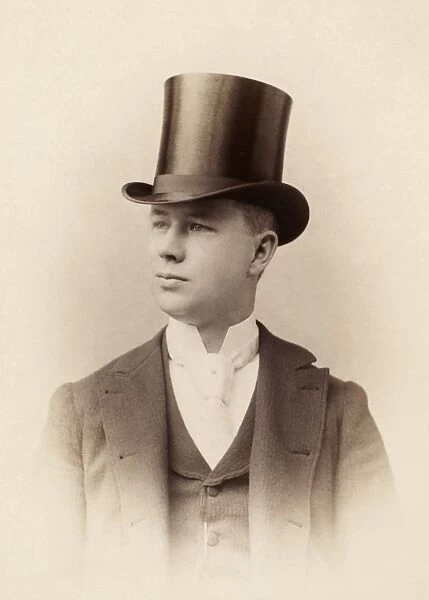 FASHION: TOP HAT, c1880. Cabinet photograph, c1880