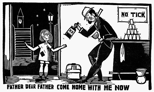 Father Dear Father, Come Home With Me Now. Illustration, c1925, by John Held, Jr