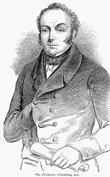 FEARGUS EDWARD O CONNOR (1794-1855). Irish Chartist leader. Line engraving, 1848