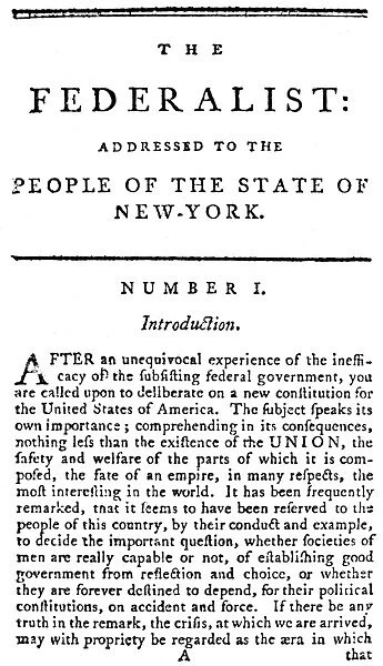 The Federalist, 1788