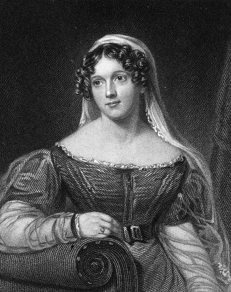 FELICIA HEMANS (1793-1835). Felicia Dorothea Hemans. English poet. Steel engraving, 19th century, after a painting by William E. West