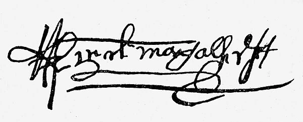 FERDINAND MAGELLAN (1480-1521). Portuguese navigator. Autograph signature