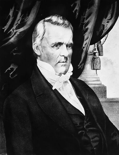 Fifteenth President of the United States. Lithograph campaign poster, 1856, by Nathaniel Currier