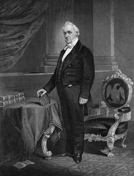 Fifteenth President of the United States. Steel engraving, 1864