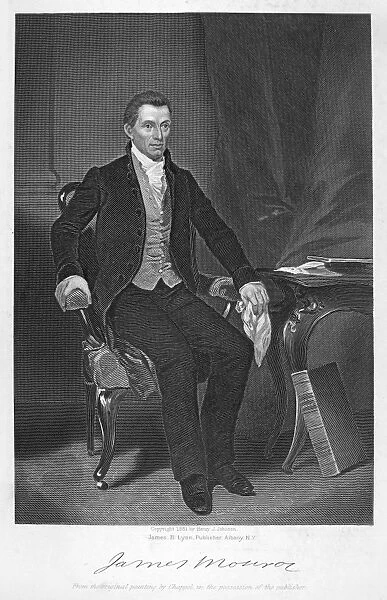 Fifth President of the United States. Steel engraving, 1881