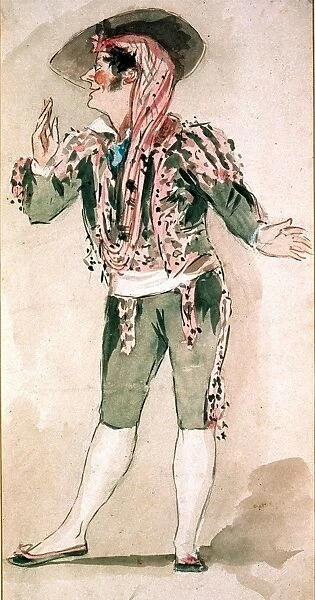 FIGARO  /  BARBER OF SEVILLE. The singer Zuchelli as Figaro in The Barber of Seville