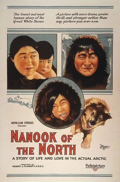 FILM: NANOOK OF THE NORTH. Poster for the 1922 film, Nanook of the North