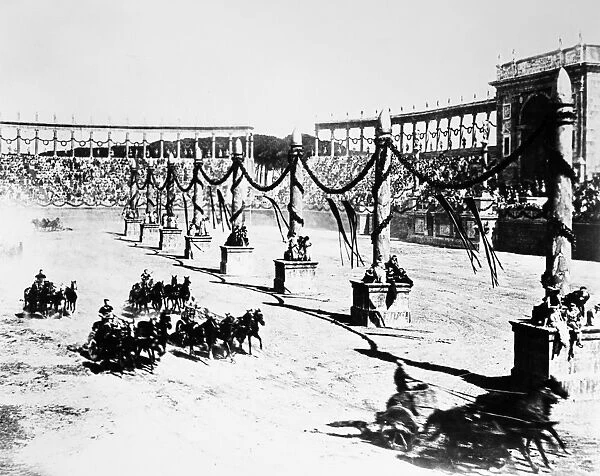 FILM: QUOD VADIS?, 1912. Chariot Race in Rome. Scene from the Italian silent film Quo Vadis? directed by Enrico Guazzoni, 1912, after the novel by Henryk Sienkiewicz