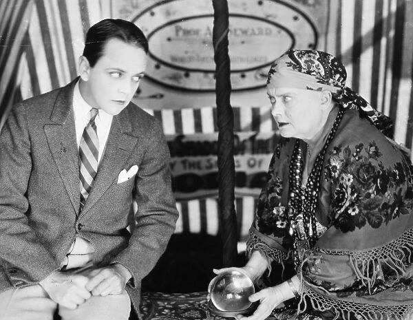 FILM STILL: FOTUNE TELLING. A scene from the silent film The Great Love