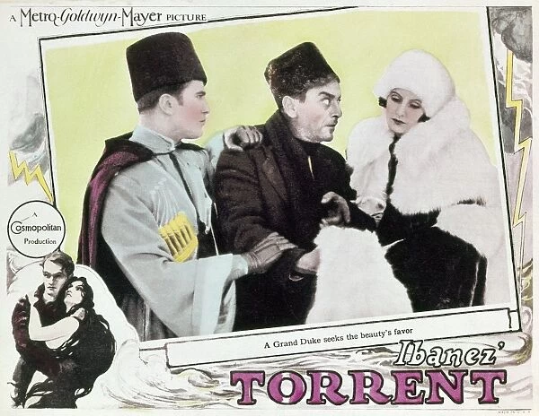 FILM: TORRENT, 1926. American poster for Greta Garbos first American movie Ibanezs Torrent, 1926