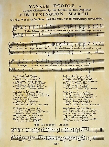 The first publication of Yankee Doodle as sheet music, London, 1775
