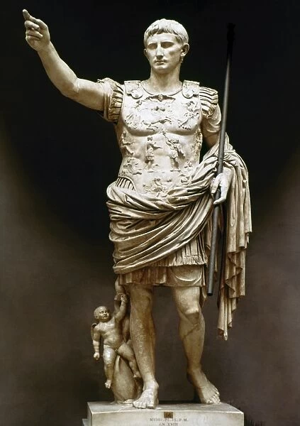 First Roman emperor, 27 B. C. -14 A. D. The Augustus of Prima Porta, 20 B. C