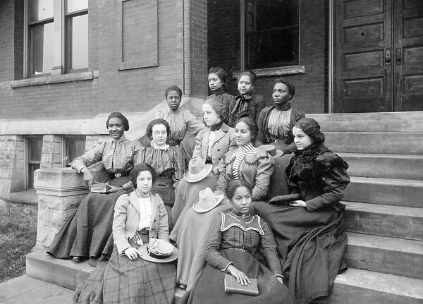 FISK UNIVERSITY, c1900. A group portrait of students at Fisk University in Nashville, Tennessee