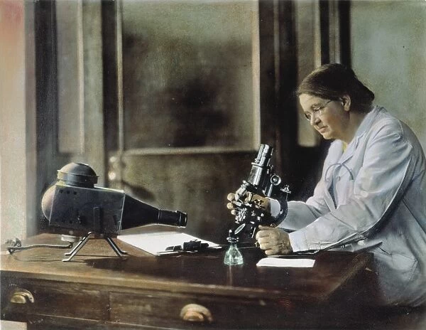 FLORENCE RENA SABIN (1871-1953): oil over a photograph, c. 1928