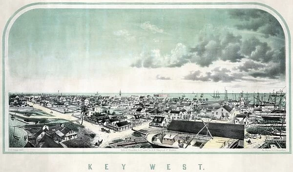 FLORIDA: KEY WEST. View of Key West, Florida. Lithograph, late 19th century